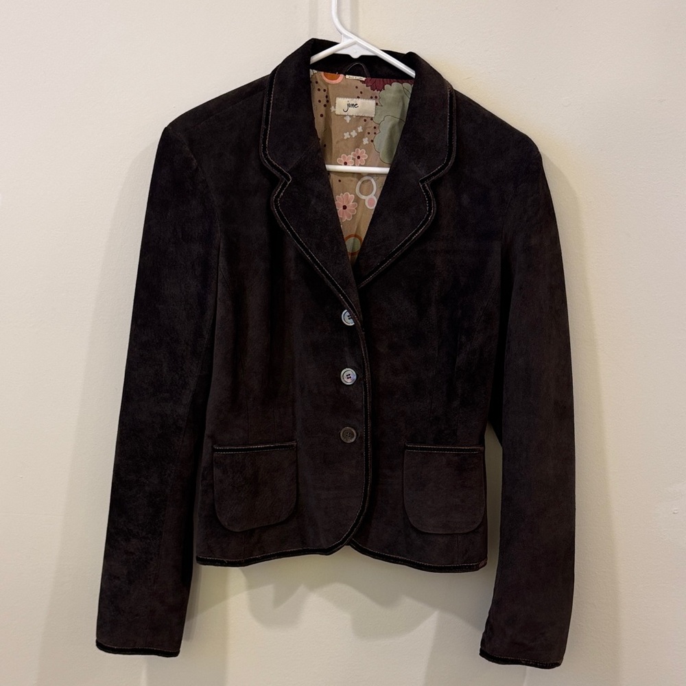June Brown Suede Blazer